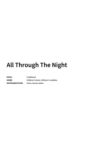 All Through The Night - Title Page