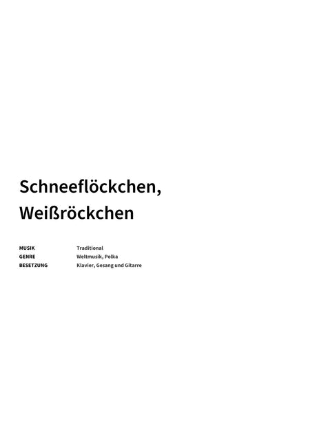 Schneeflöckchen, Weißröckchen - Title Page