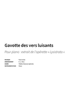 Gavotte des vers luisants - Title Page