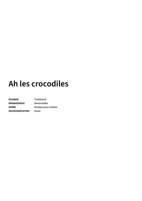 Ah les crocodiles - Title Page