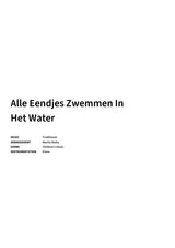 Alle Eendjes Zwemmen In Het Water - Title Page