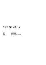 Nixe Binsefuss - Title Page