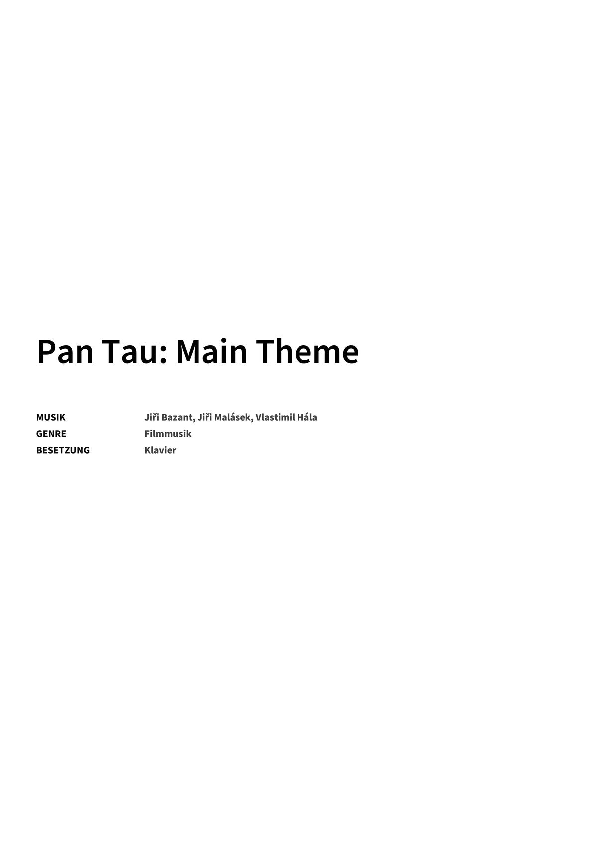 Pan Tau: Main Theme - Title Page