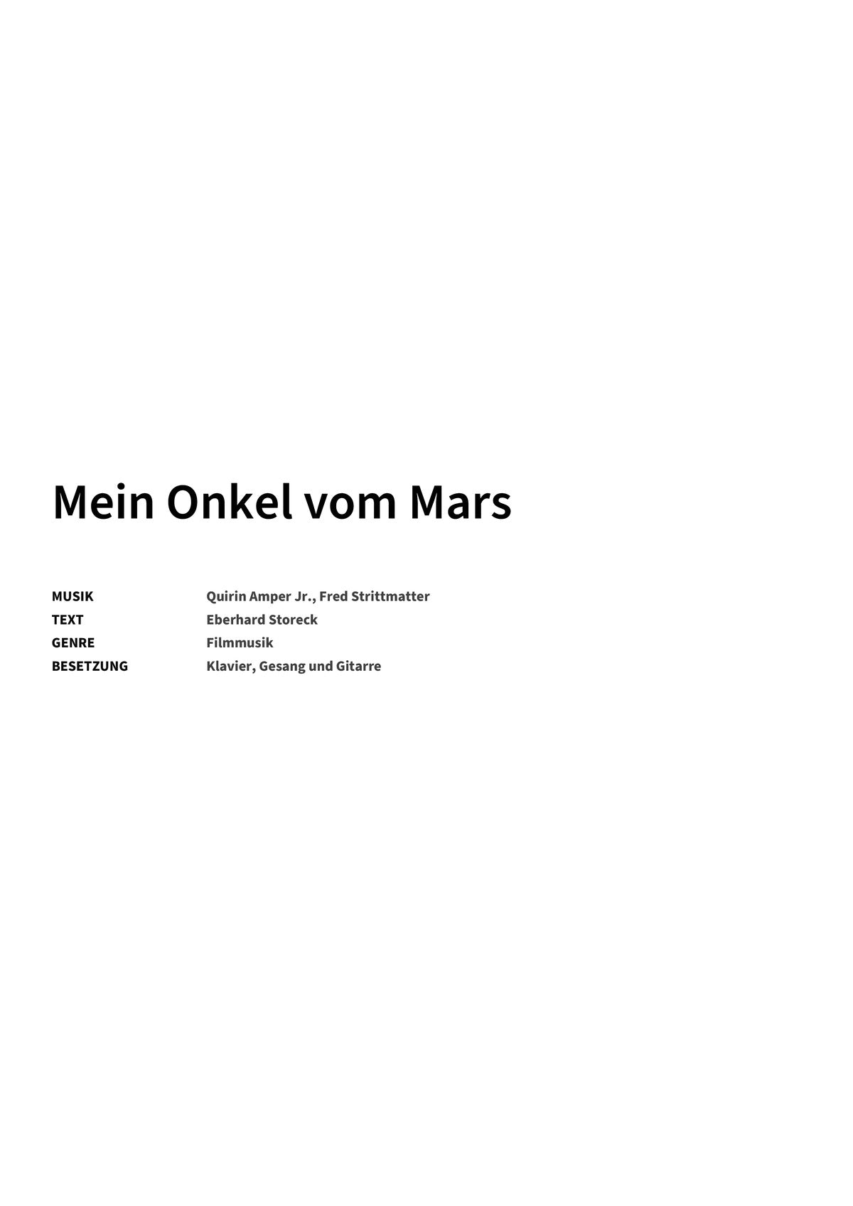 Mein Onkel vom Mars - Title Page
