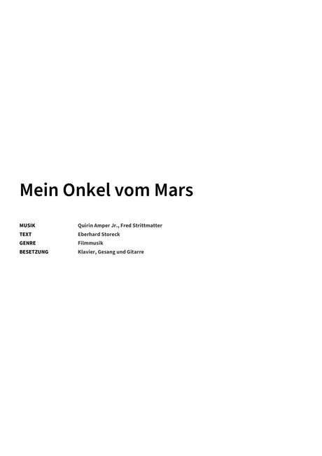 Mein Onkel vom Mars - Title Page