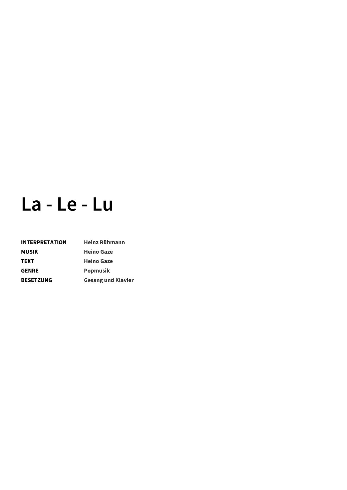 La - Le - Lu - Title Page