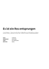 Es ist ein Ros entsprungen - Title Page