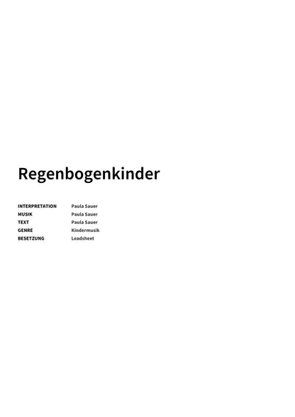 Regenbogenkinder - Title Page