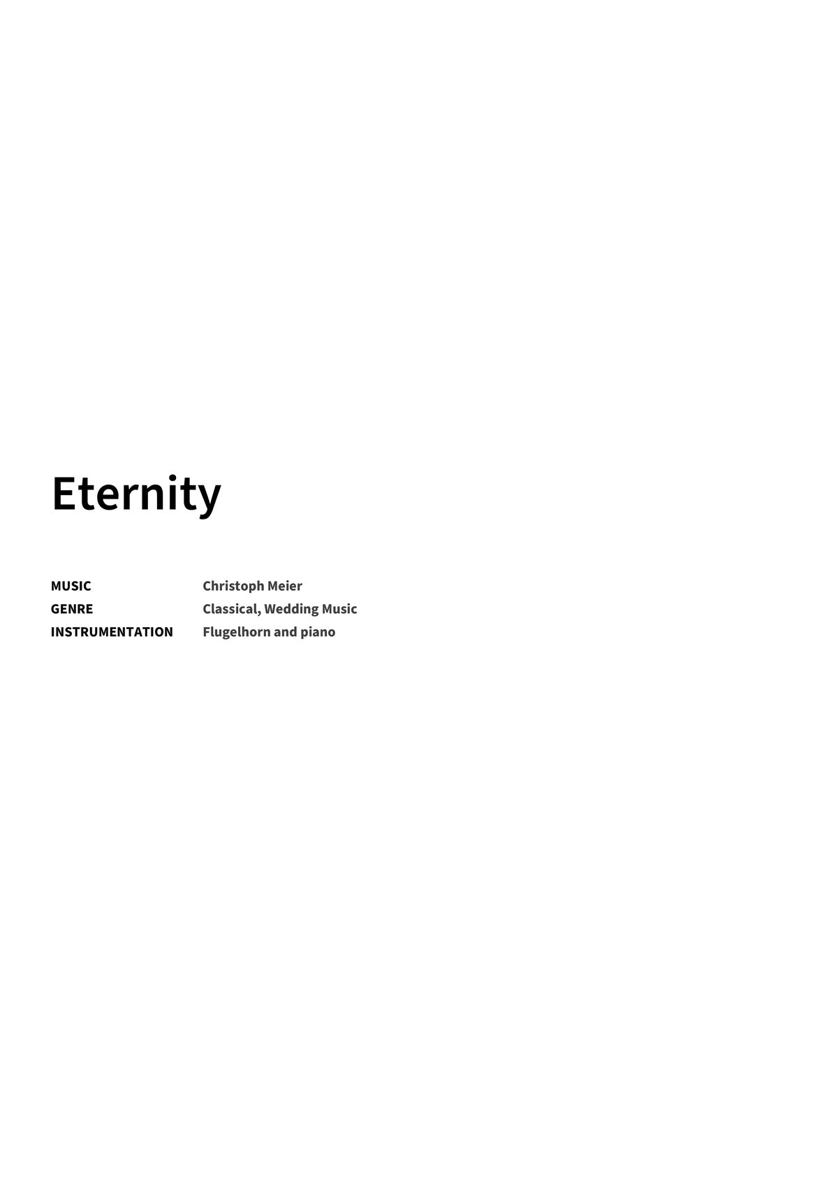 Eternity - Title Page
