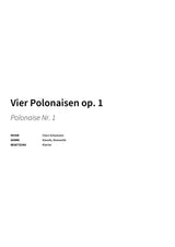 Vier Polonaisen op. 1 - Title Page