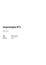 Impromptu Nº1 - Title Page