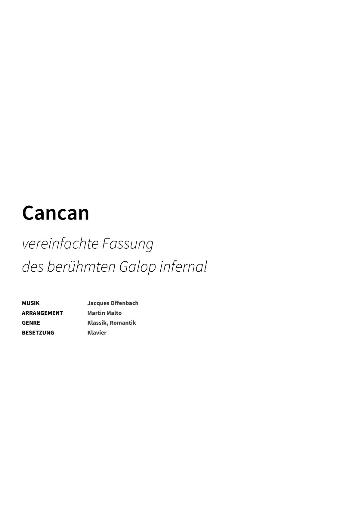 Cancan - Title Page