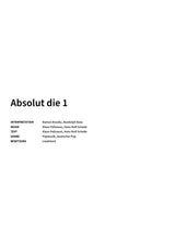 Absolut die 1 - Title Page