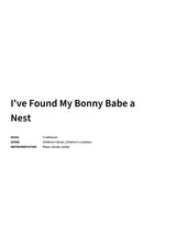 I've Found My Bonny Babe a Nest - Title Page