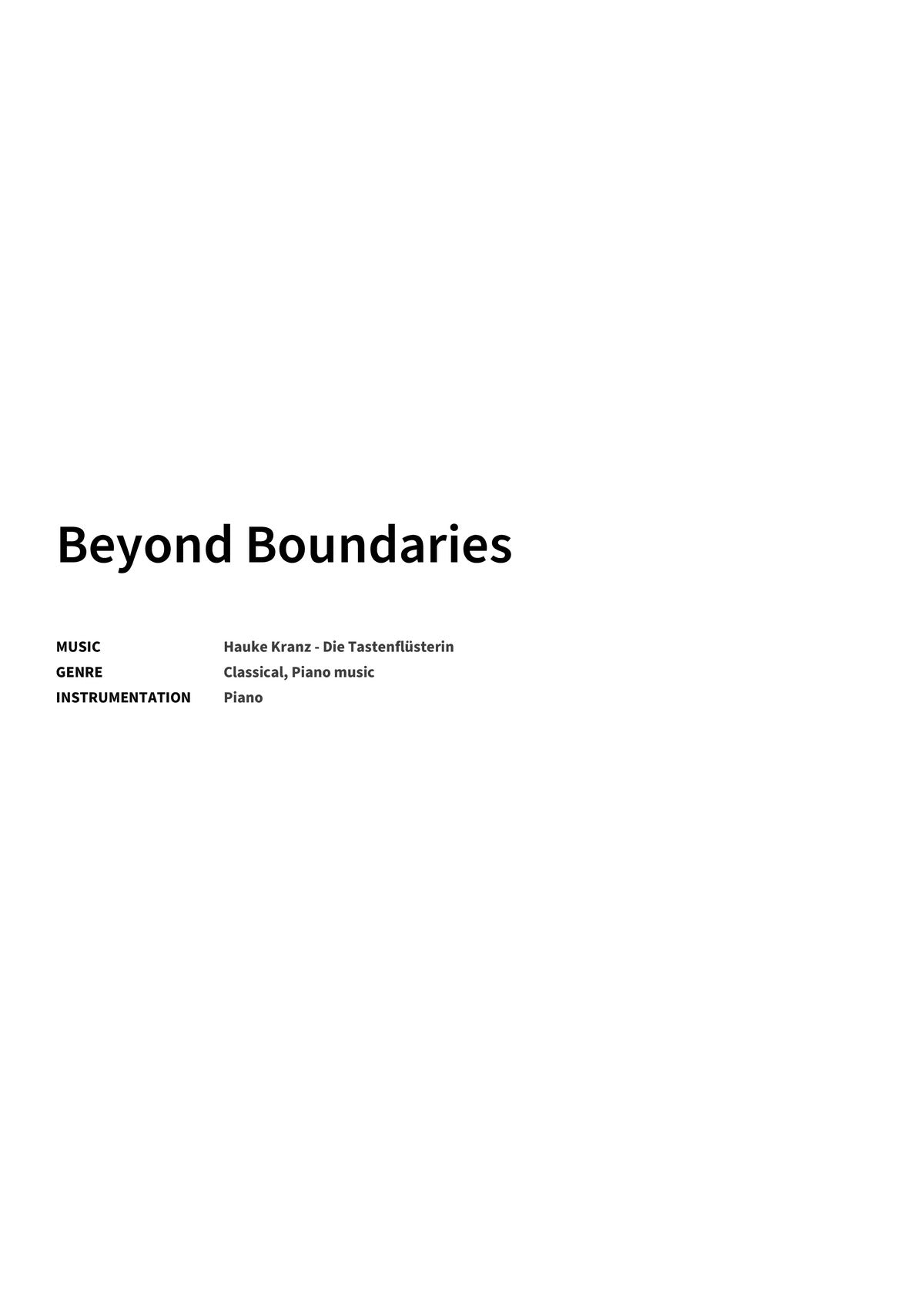 Beyond Boundaries - Title Page