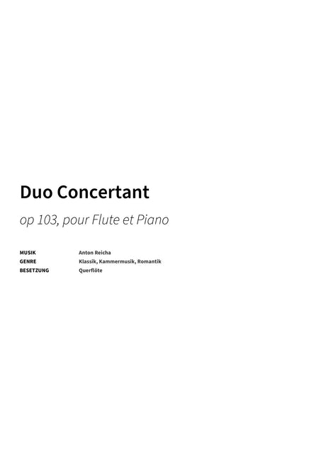 Duo Concertant - Title Page