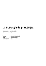 La nostalgie du printemps - Title Page