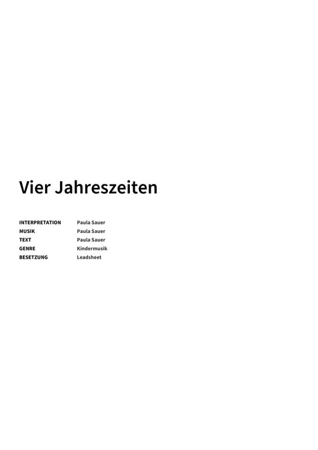 Vier Jahreszeiten - Title Page