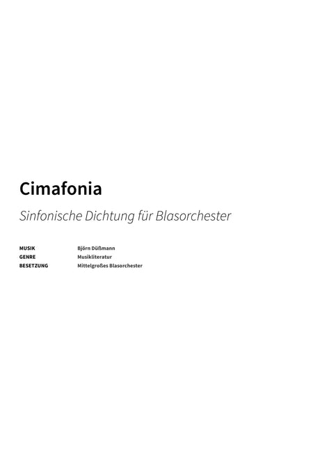Cimafonia - Title Page