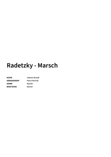 Radetzky - Marsch - Title Page