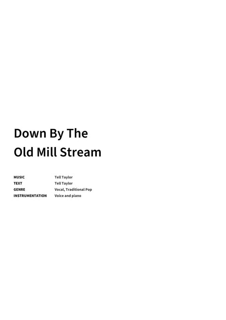 Down By The Old Mill Stream - Title Page