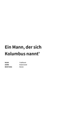 Ein Mann, der sich Kolumbus nannt' - Title Page