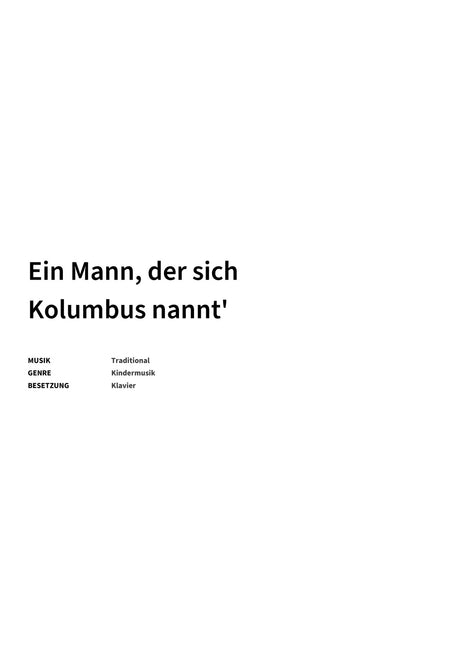 Ein Mann, der sich Kolumbus nannt' - Title Page