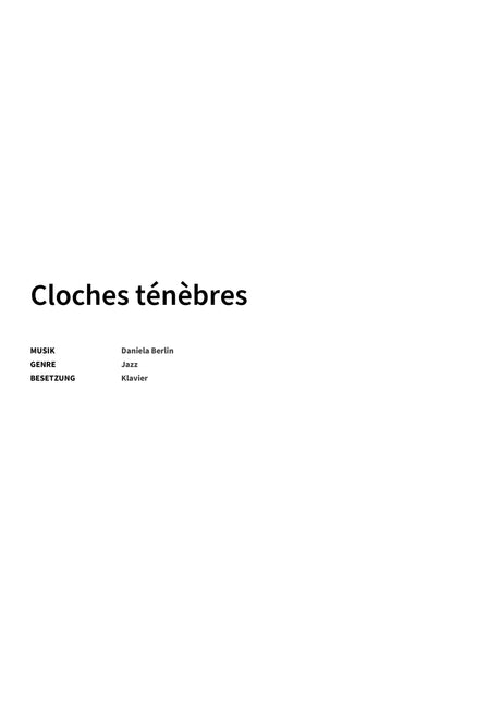 Cloches ténèbres - Title Page