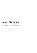June — Barcarolle - Title Page