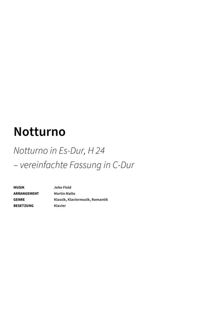 Notturno - Title Page