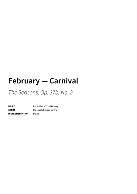 February — Carnival - Title Page