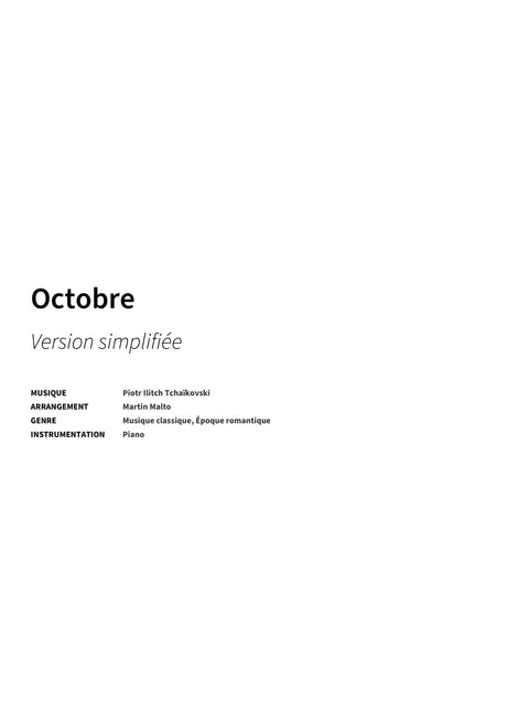 Octobre - Title Page