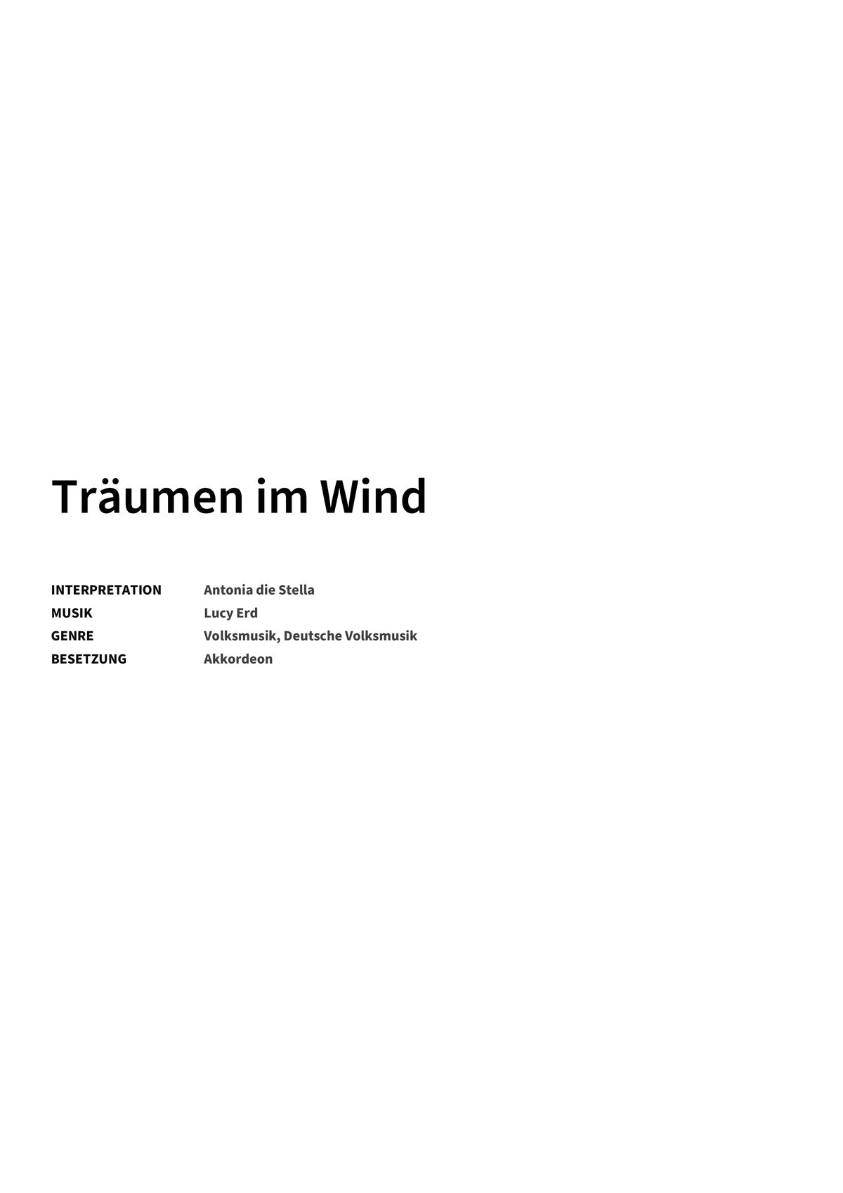 Träumen im Wind - Title Page