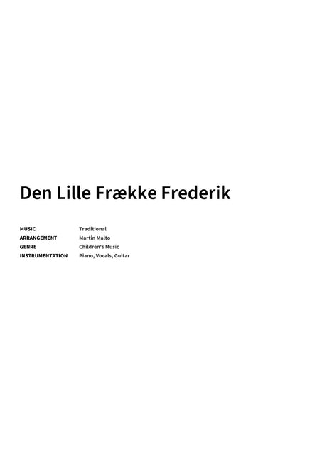 Den Lille Frække Frederik - Title Page