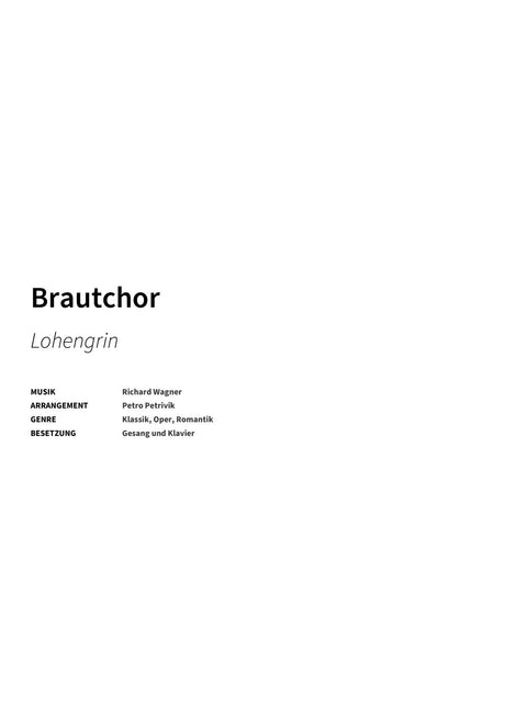 Brautchor - Title Page