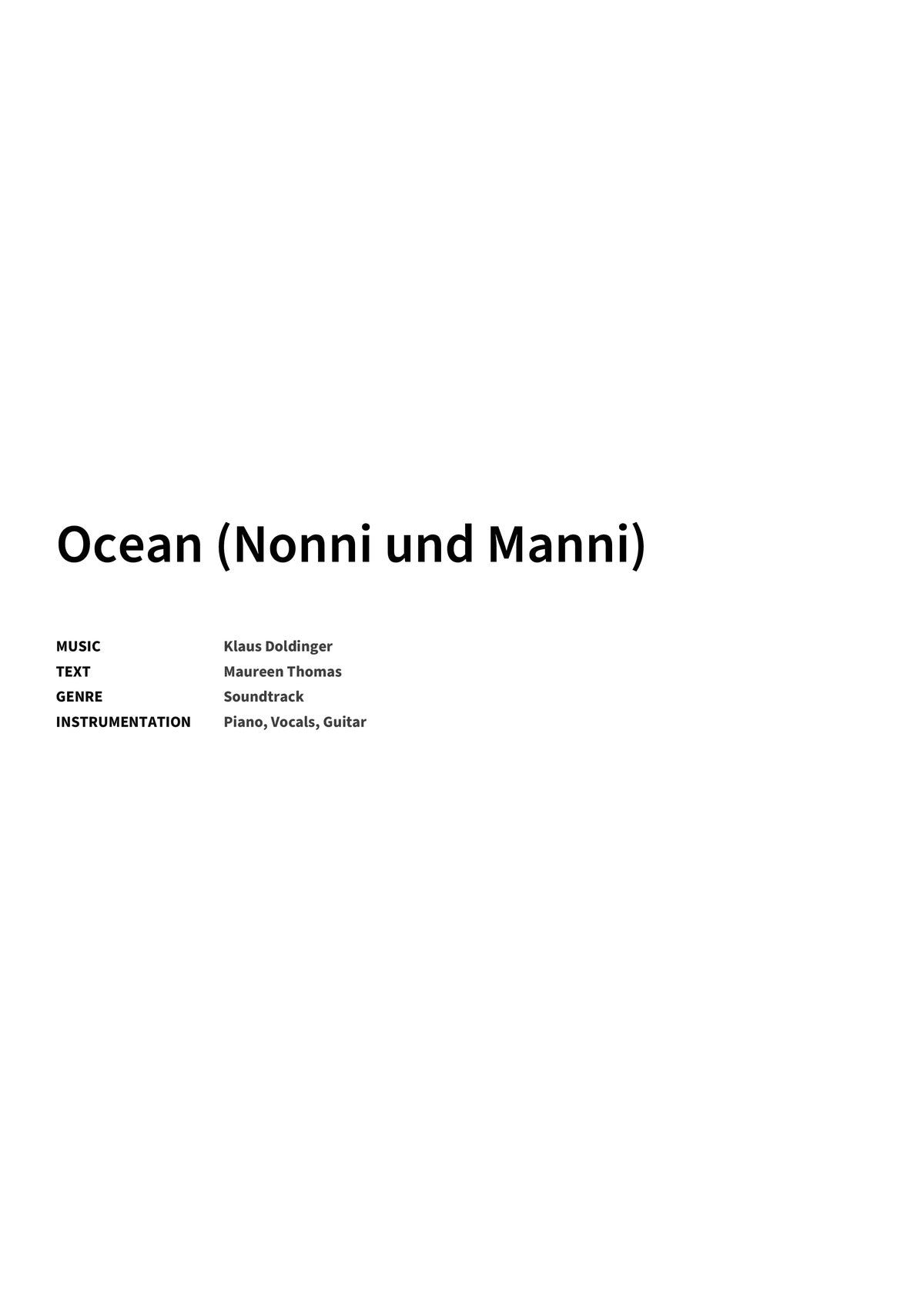Ocean (Nonni und Manni) - Title Page