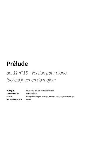 Prélude - Title Page