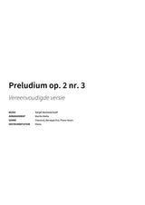 Preludium op. 2 nr. 3 - Title Page
