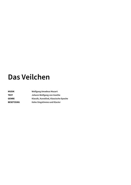 Das Veilchen - Title Page