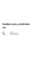 Kindlein mein, schlaf doch ein - Title Page