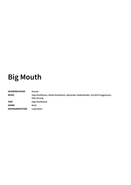 Big Mouth - Title Page