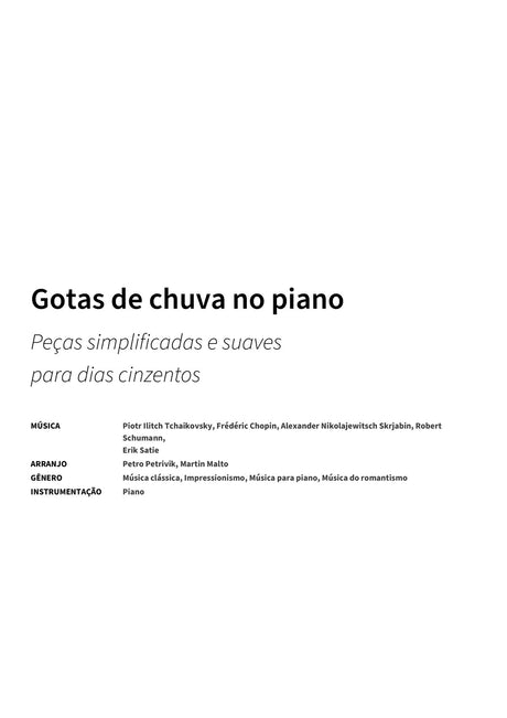 Gotas de chuva no piano - Title Page