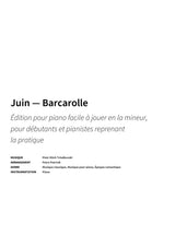 Juin — Barcarolle - Title Page