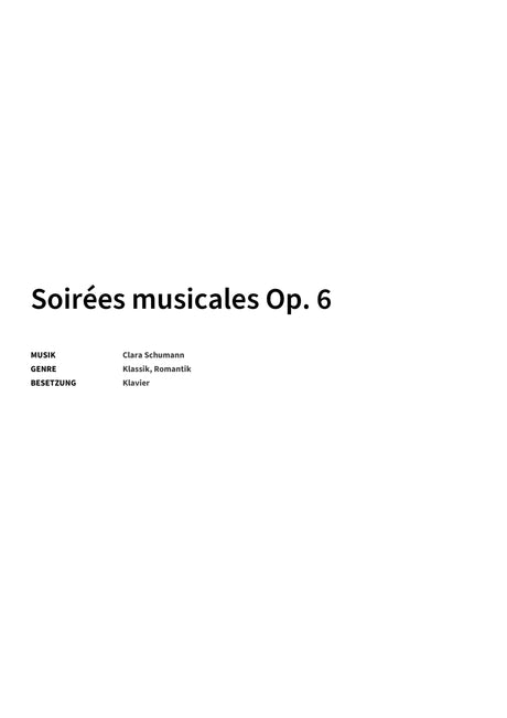 Soirées musicales op. 6 - Title Page