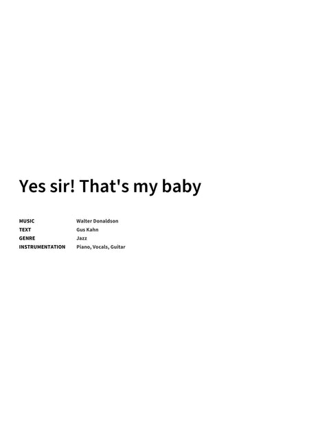 Yes sir! That's my baby - Title Page