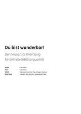 Du bist wunderbar! - Title Page