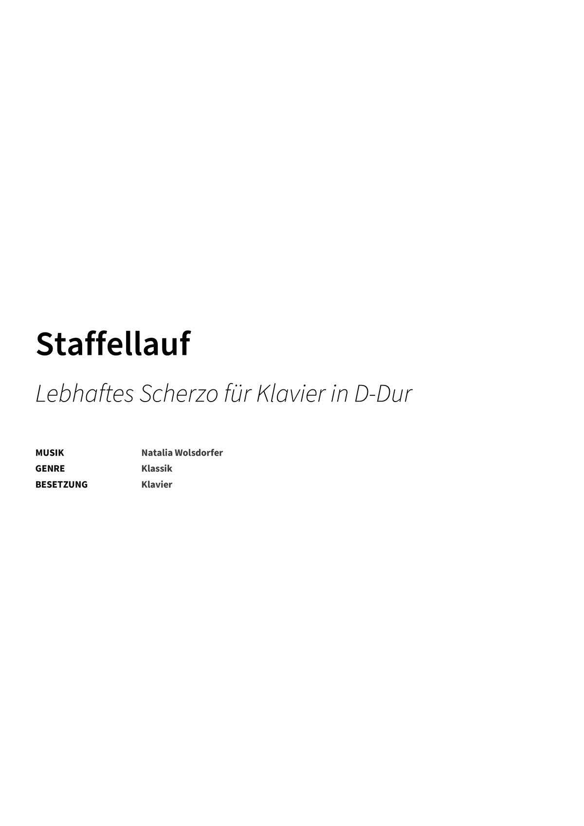 Staffellauf - Title Page