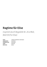 Ragtime für Elise - Title Page