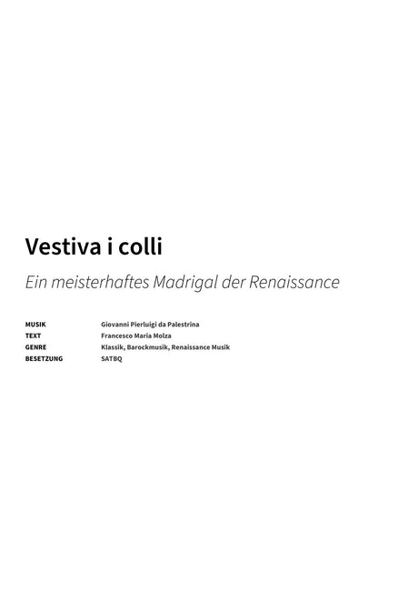 Vestiva i colli - Title Page