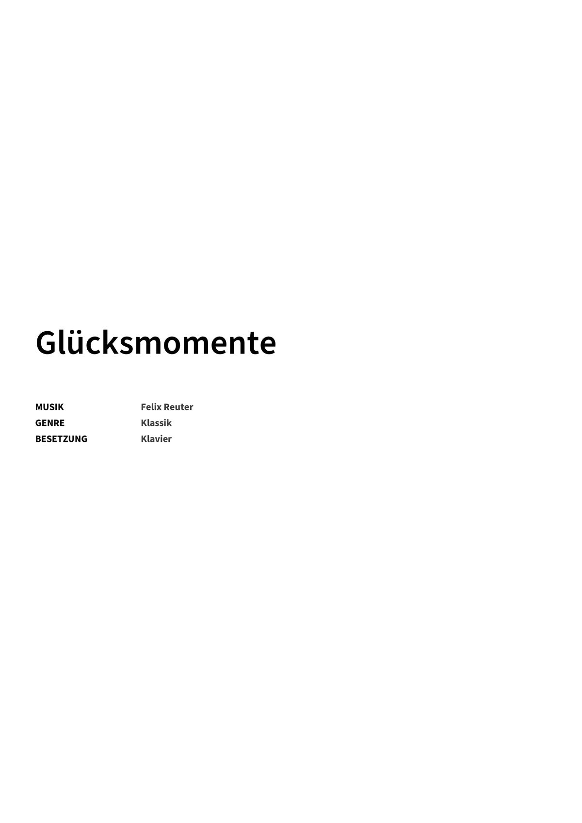 Glücksmomente - Title Page